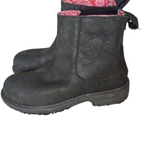 Timberland PRO Hightower Women's Black Leather Chelsea Bootie Boot 9.5